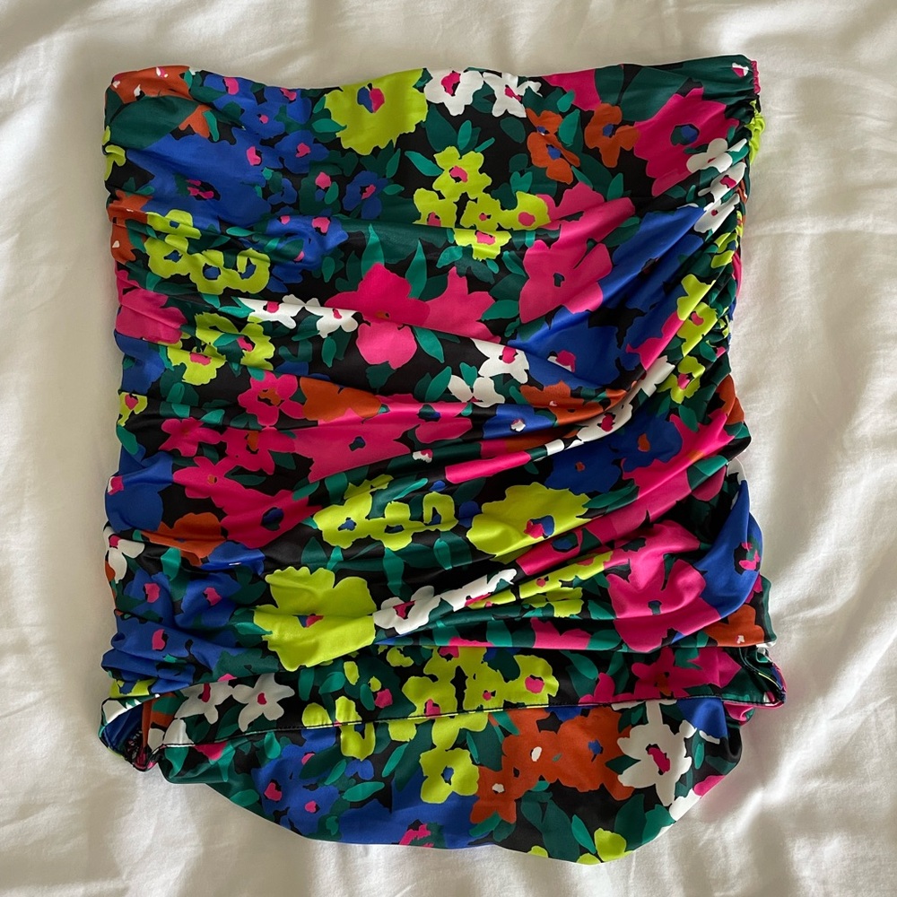 AFRM multicolor tube bathing suit top